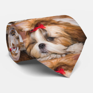 Your pet dog puppy custom photo pattern neck tie