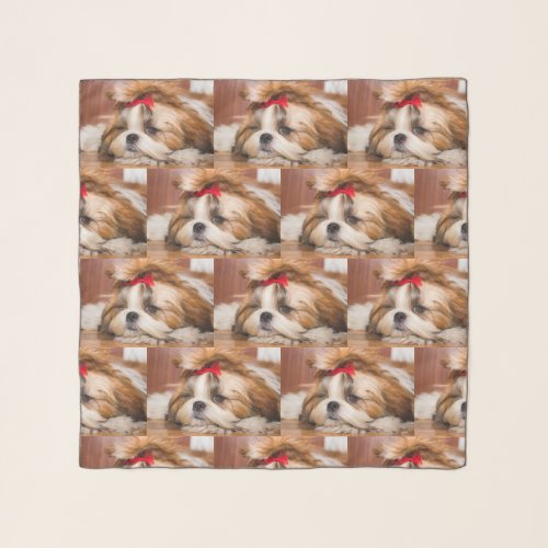 Your pet dog puppy custom photo pattern scarf