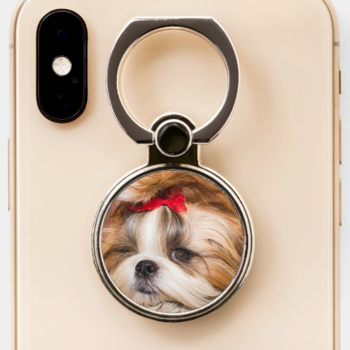 Your pet dog puppy custom photo phone ring stand