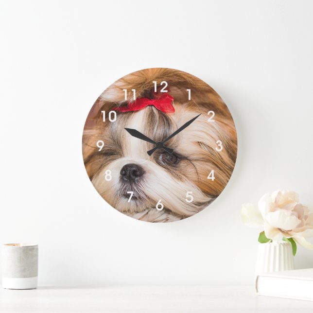 Your pet dog puppy photo clock face watch (Home)