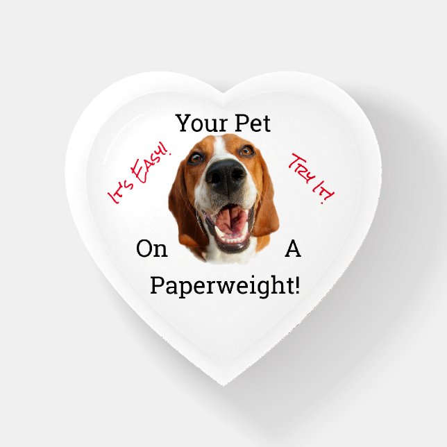 Your Pet On A   Paperweight (Front)