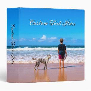 Your Pet Photo 3 Ring Binder with Custom Text