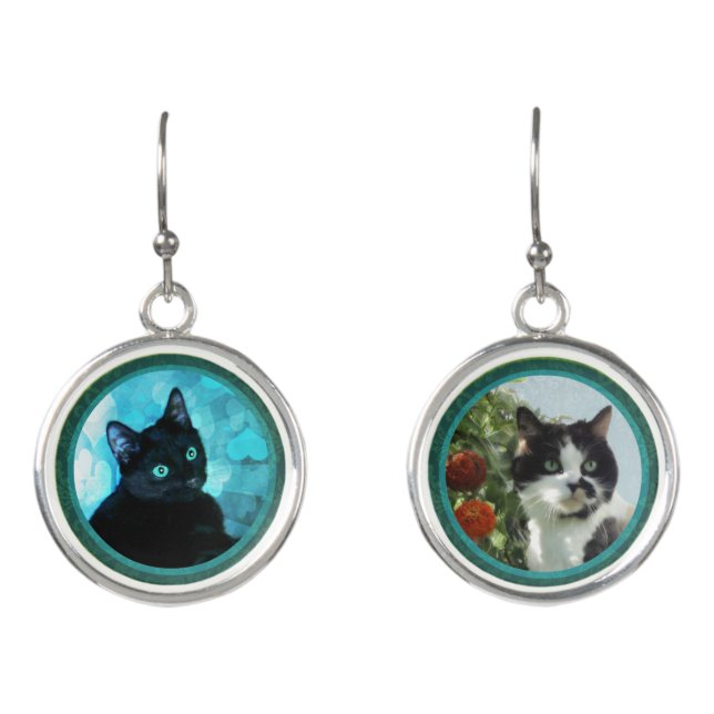 Your Pet Photo! Add your own photo! Pet Love Earrings (Front)