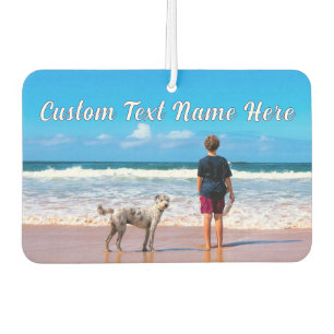 Your Pet Photo Air Freshener with Custom Text