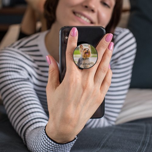 Your Pet Photo and Name Phone PopSocket