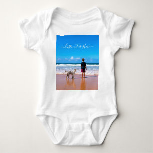 Your Pet Photo Baby Bodysuit Gift with Custom Text