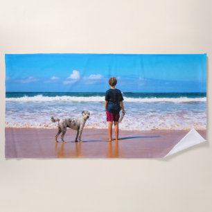Your Pet Photo Beach Towel Personalized