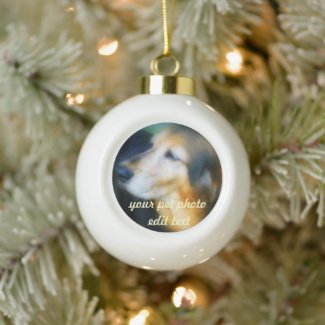 Your pet Photo christmas ball ornament