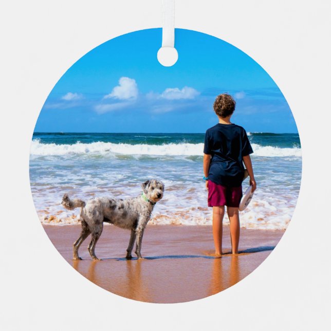 Your Pet Photo Christmas Ornaments Personalized (Front)