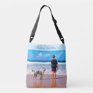 Your Pet Photo Crossbody Bag Custom Text Name
