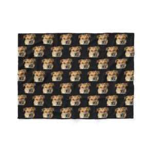 Your Pet Photo Dog Cat Custom Cute Funny Fleece Blanket