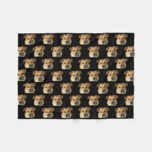 Your Pet Photo Dog Cat Custom Cute Funny Fleece Blanket