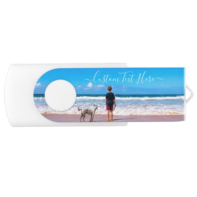 Your Pet Photo Flash Drive Personalized Text Name  (Front)