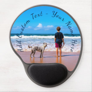 Your Pet Photo Gel Mouse Pad with Custom Text
