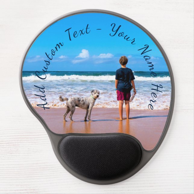 Your Pet Photo Gel Mouse Pad with Custom Text (Front)