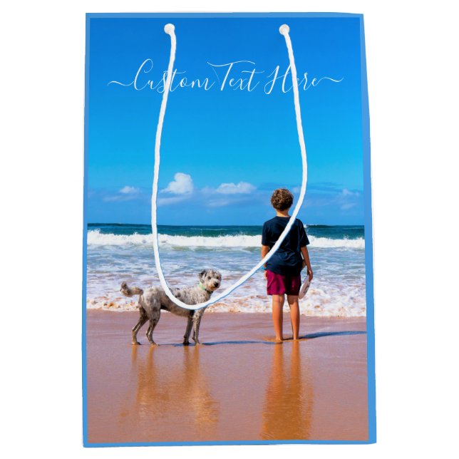 Your Pet Photo Gift Bag with Custom Text (Front)