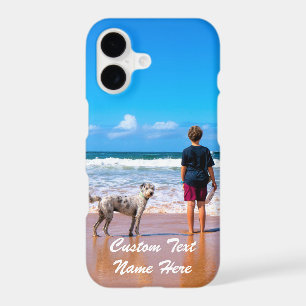 Your Pet Photo iPhone Case Personalized Text