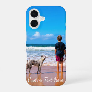 Your Pet Photo iPhone Case with Custom Text