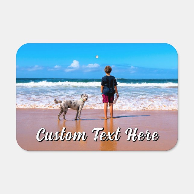 Your Pet Photo Metal Signs Personalized Text Name (Front)