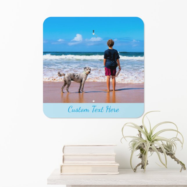 Your Pet Photo Metal Signs with Custom Text Name (In Situ(Wall))