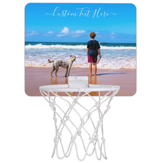 Your Pet Photo Mini Basketball Hoop Custom Text (Front)