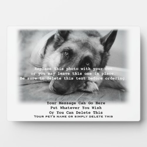 Your Pet Photo Pet Loss Memorial Plaque