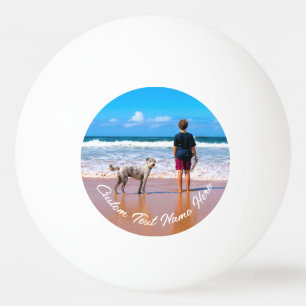 Your Pet Photo Ping Pong Ball Personalized Text