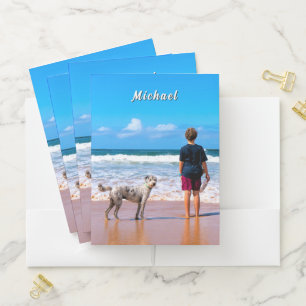 Your Pet Photo Pocket Folders Personalized Name