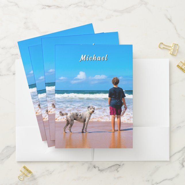 Your Pet Photo Pocket Folders Personalized Name (In Situ)