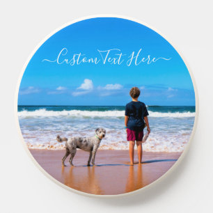 Your Pet Photo PopSocket with Custom Text