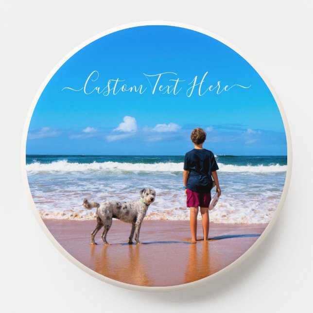 Your Pet Photo PopSocket with Custom Text (Popsocket)