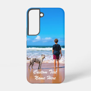 Your Pet Photo with Custom Text Personalized Samsung Galaxy S22 Case