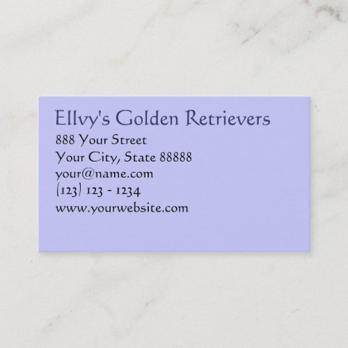 Your Pet Related Business card