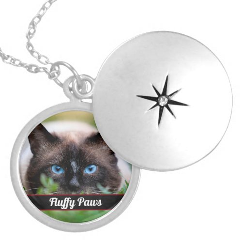 Your Pets Photo and Name Locket Necklace