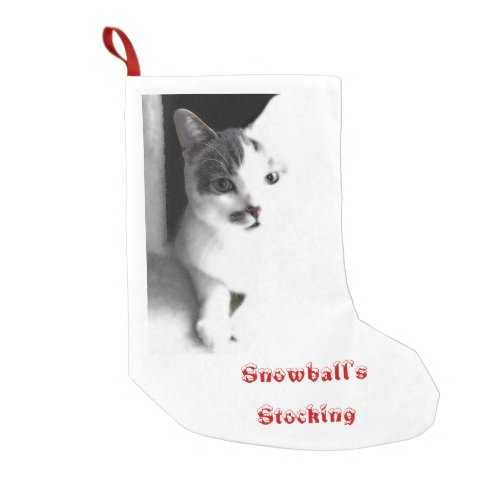 Your Pets Photo Christmas Stocking with Name