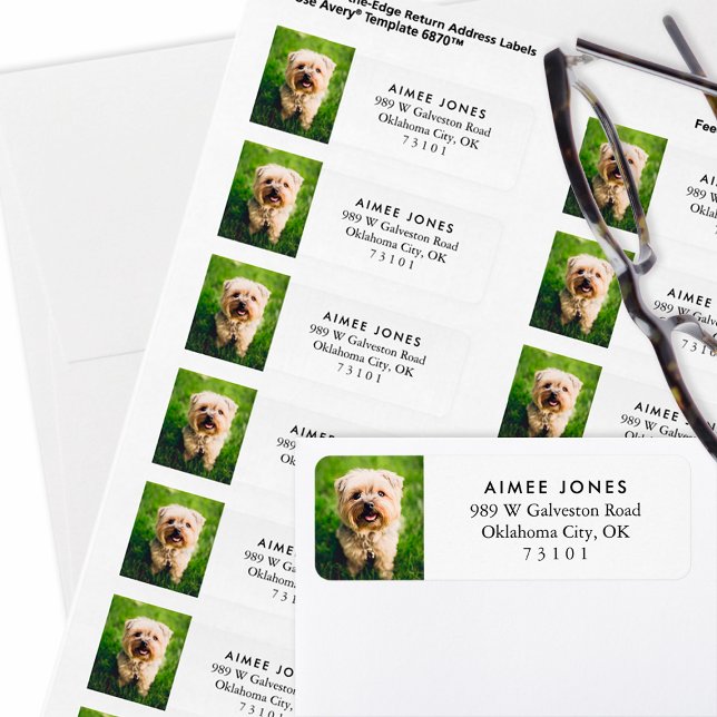 Your Pet's Photo Custom Return Address Label (Creator Uploaded)