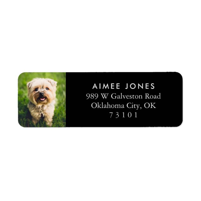 Your Pet's Photo Custom Return Address Label (Front)