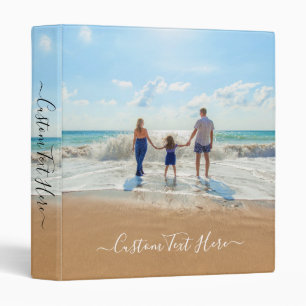 Your Photo 3 Ring Binder Personalized Custom Text