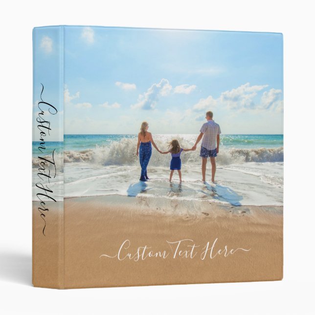 Your Photo 3 Ring Binder Personalized Custom Text (Front/Spine)