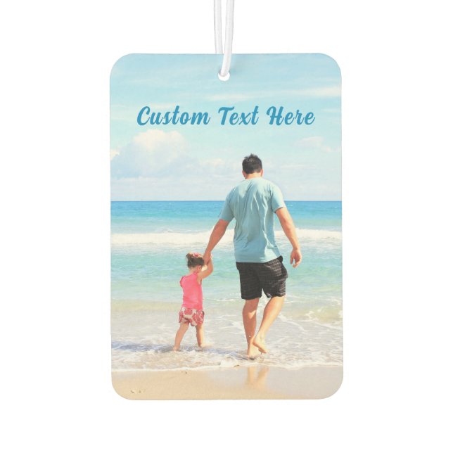 Your Photo Air Freshener with Custom Text (Back)
