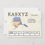 Your Photo Alaska Shaped Cutout Custom QSL Postcard