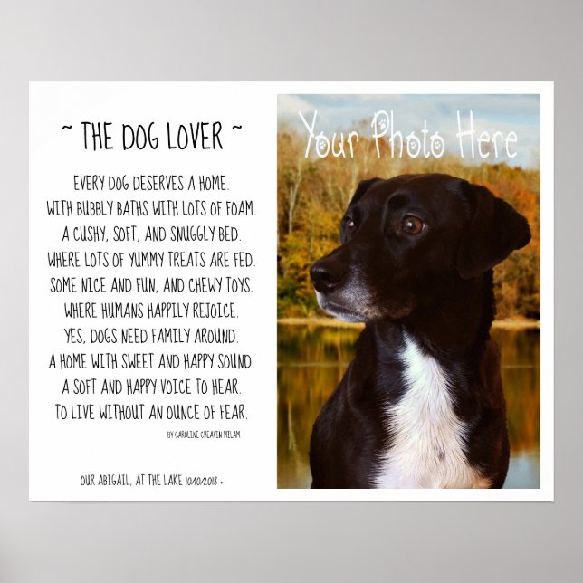 Your Photo, and a Poem Poster (Front)