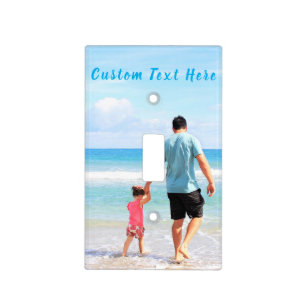 Your Photo and Custom Text Light Switch Cover