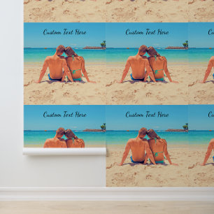 Your Photo and Custom Text Personalized Wallpaper