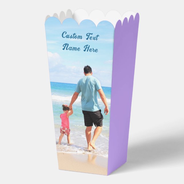 Your Photo and Custom Text Popcorn Box Example (Front)