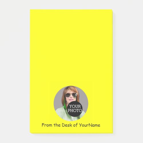 Your Photo and Message Customize Easily Yellow Post_it Notes