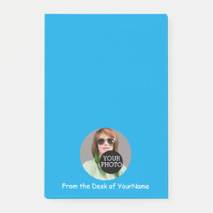 Your Photo and Message Customize This Easily Blue Post-it Notes