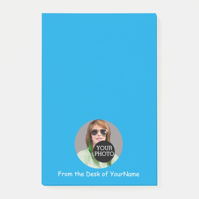 Your Photo and Message Customize This Easily Blue Post-it Notes (Front)