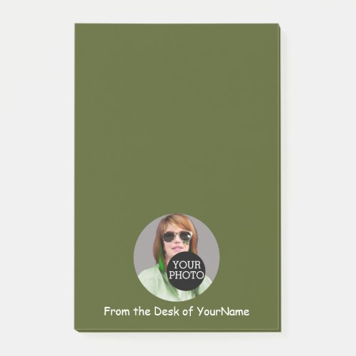 Your Photo and Message Customize This Easily Olive Post_it Notes