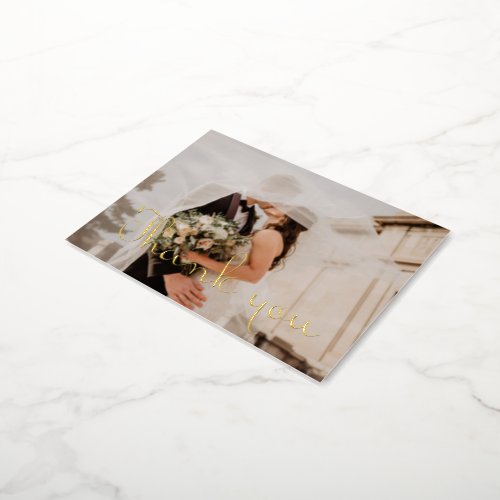 Your photo and message foil thank you post card